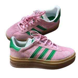 Adidas Gazelle Pink and Green Women's Sneakers